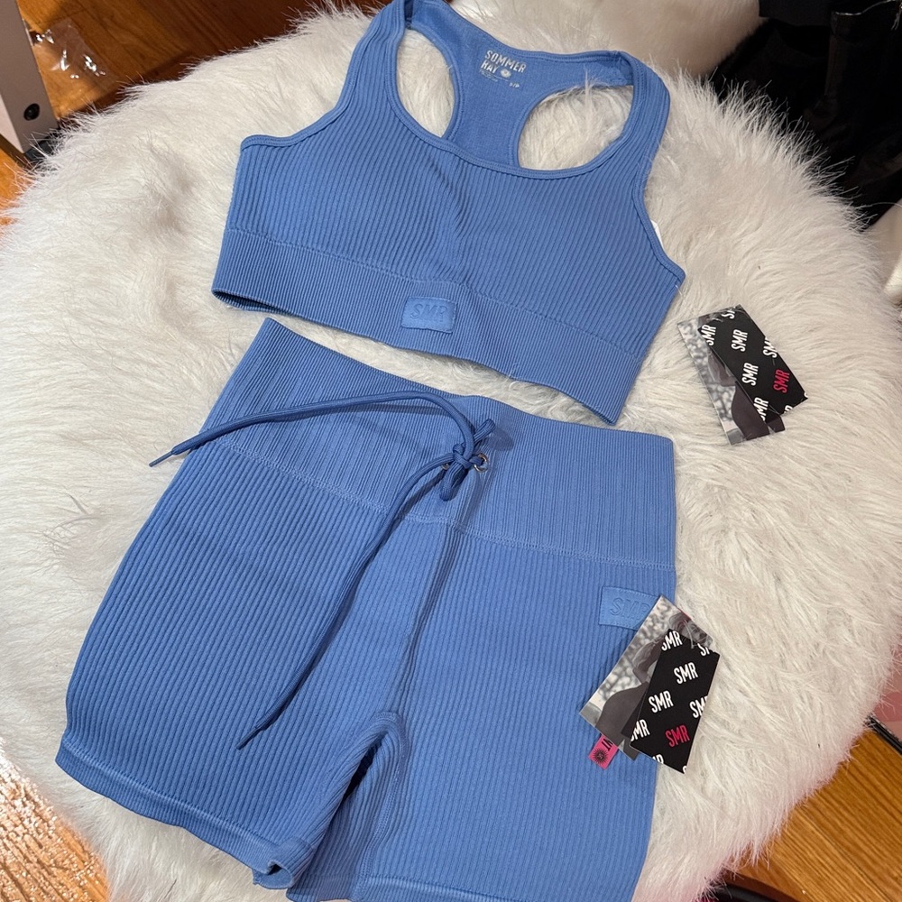 READ Sommer Ray Blue Ribbed Small 4 Piece Lounge Set New with tags - Picture 10 of 10